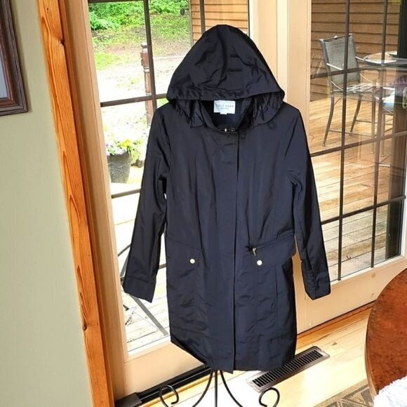 Cole Haan Signature Embellished Hooded Cinched Pocketed Full Zipper Sz M Jacket - Picture 1 of 14